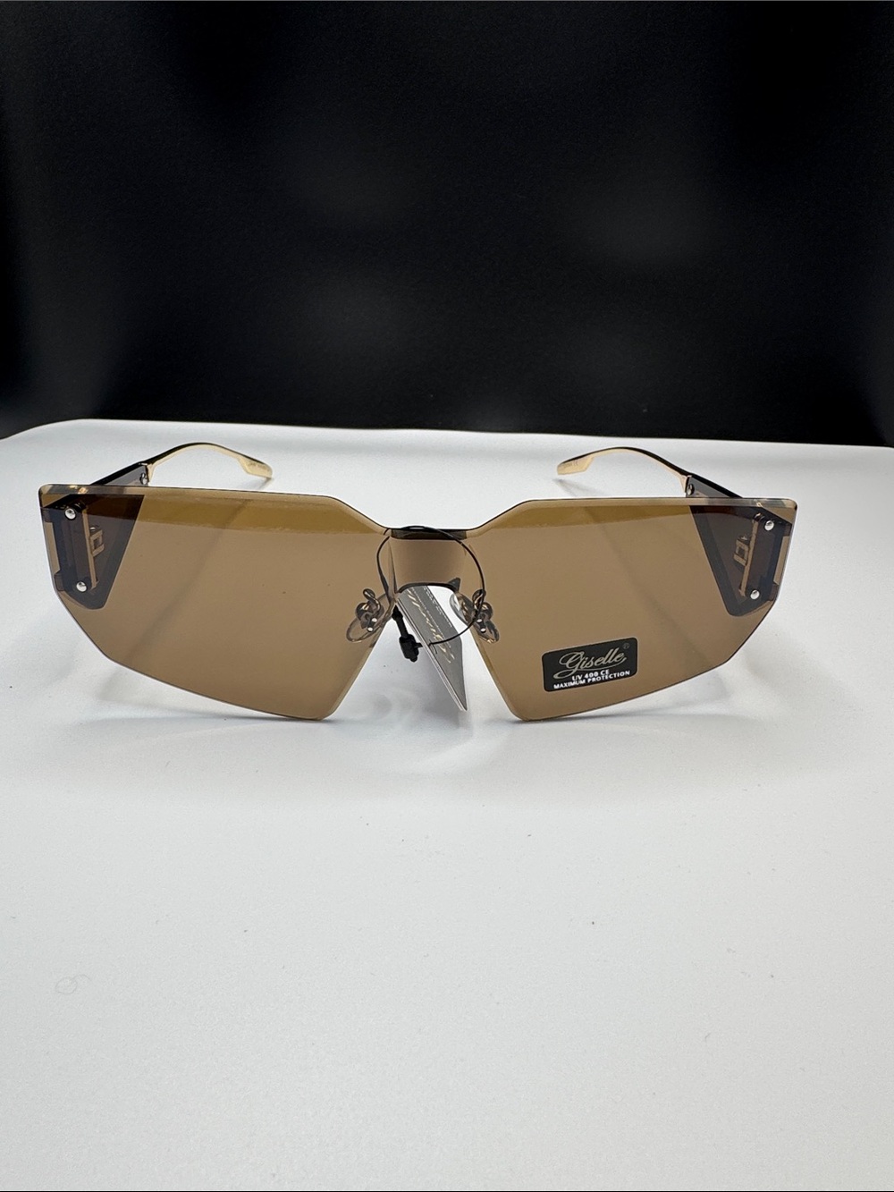 Brown Rimless Men's Sunglasses